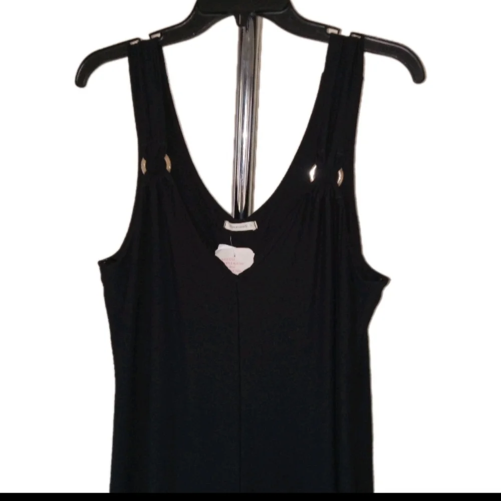 Nwt MARFINNO Black Textured Viscose Jumpsuit Italy Medium - Picture 4 of 9